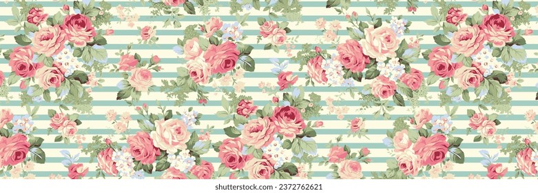 Floral bouquet print and ditsy flowers for textile design