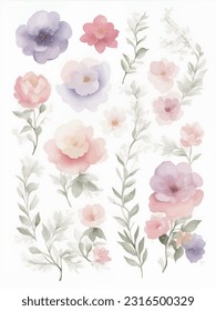 Floral bouquet seamless pattern. Flower posy background. Floral ornamental texture with flowers. Flourish tiled wallpaper