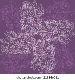 Floral bouquet. Vector background 
