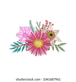 floral bouquet vector collection