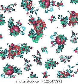 Floral bouquet vector pattern 