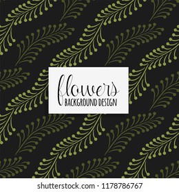Floral bouquet vector pattern with flowers and leaves