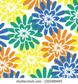 Floral bouquet vector pattern with small flowers 