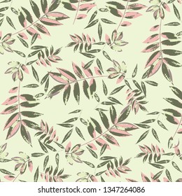 Floral bouquet vector pattern with small flowers and leaves