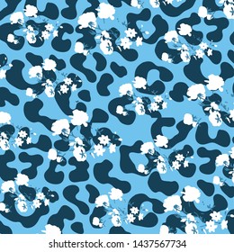 Rama vectorial floral con flores y hojas pequeñas