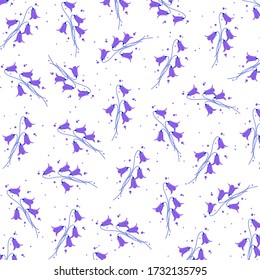 Floral bouquet vector pattern with small flowers and leaves, Elegant template for fashion prints