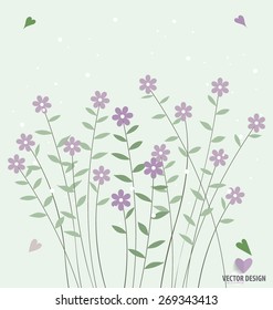 Floral bouquets, vector illustration.