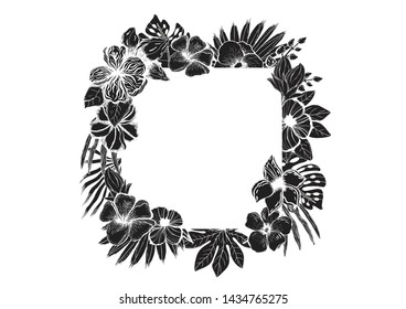 Floral bouqute. Bright colors flowers. Hand drawn vector. Isolated on white.