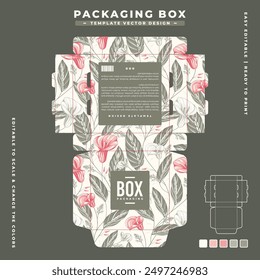 Diseño de Plantilla de embalaje de caja floral 50