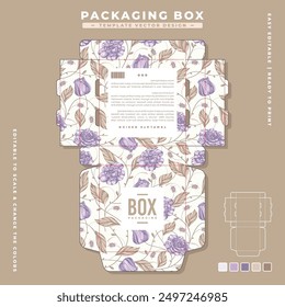 floral box packaging template design 48