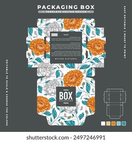 floral box packaging template design 47