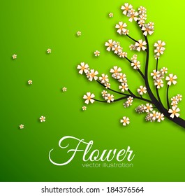 floral branch background concept. Vector illustration