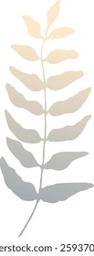 Floral Branch Gradient Silhouette Vector Illustration