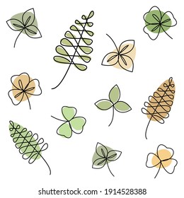 Floral branch in modern single line art style. Continuous line drawing, aesthetic contour for home decor, posters, wall art, sticker. Floral logo or icon vector illustration.
