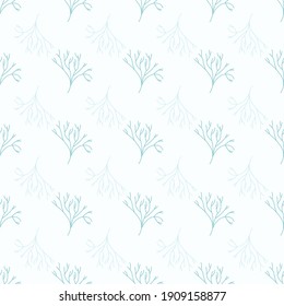 Blumenzweig nahtloses Muster. Elegante, nahtlose botanische Textur, wiederholter Hintergrund für Textil- und Verpackungspapierdesign.