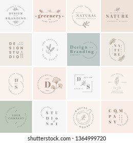Floral brand and logo designs vector collection