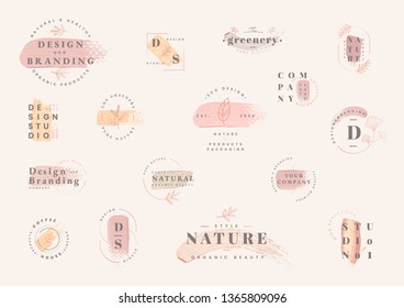 Floral brand and logo designs vector collection