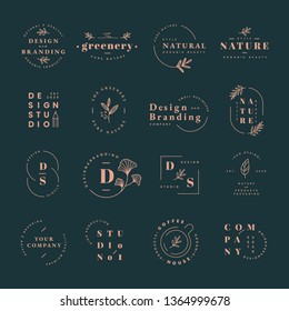 Floral brands and logo designs vector collection