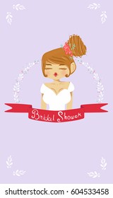 Floral bridal shower invitation