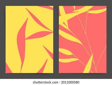 Floral bright creative vector design template. Colorful Background for poster, wall art. Abstract  Vector illustration. Modern Art.