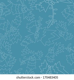 Floral bright new  abstract objects seamless patterns with cornflowers. Pattern can be used for wallpaper pattern fills surface textures. Vector backgrounds with soft  blue  shades flowers.