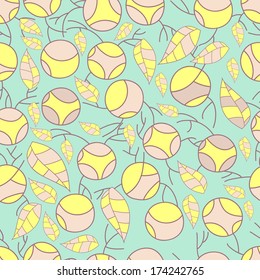 Floral bright new  abstract objects seamless vector patterns with foliage. Pattern can be used for wallpaper pattern fills surface textures. 