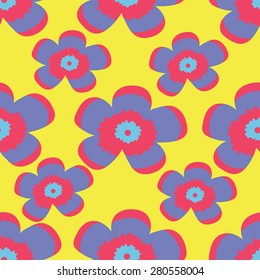 Floral bright seamless vector pattern for surface, textile, stationary design, wallpaper, wrapping paper, background, scrapbook, quilting, texture, invitation, greeting, wedding card, brand identity