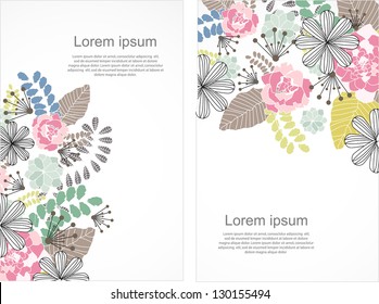 floral brochure/card