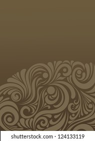 Floral brown background