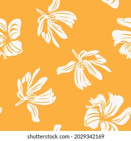 Floral brush strokes seamless pattern background for fashion prints, graphics, backgrounds and crafts