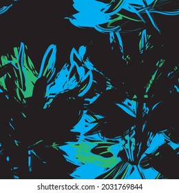 Floral brush strokes seamless pattern background for fashion prints, graphics, backgrounds and crafts