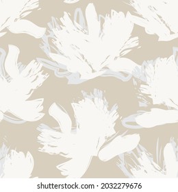 Floral brush strokes seamless pattern background for fashion prints, graphics, backgrounds and crafts