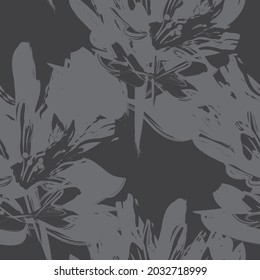Florale Pinselstriche nahtlose Muster-Hintergrund für Modedrucke, Grafiken, Hintergründe und Kunsthandwerk