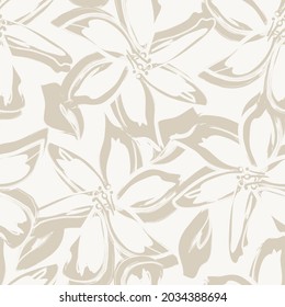 Floral brush strokes seamless pattern background for fashion prints, graphics, backgrounds and crafts
