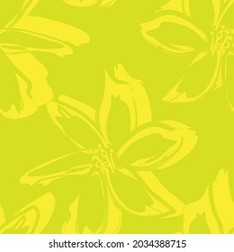 Floral brush strokes seamless pattern background for fashion prints, graphics, backgrounds and crafts