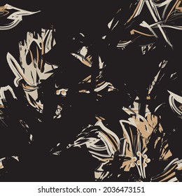 Floral brush strokes seamless pattern background for fashion prints, graphics, backgrounds and crafts