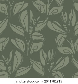 Florale Pinselstriche nahtlose Muster-Hintergrund für Modedrucke, Grafiken, Hintergründe und Kunsthandwerk