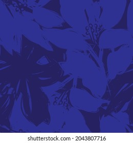 Rodamientos de pincel floral fondo de patrón sin fisuras para impresiones de moda, gráficos, fondos y artesanías