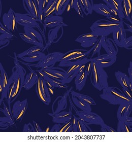 Floral brush strokes seamless pattern background for fashion prints, graphics, backgrounds and crafts