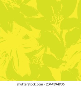 Rodamientos de pincel floral fondo de patrón sin fisuras para impresiones de moda, gráficos, fondos y artesanías