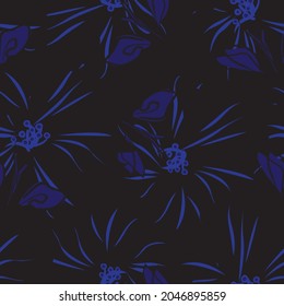 Floral brush strokes seamless pattern background for fashion prints, graphics, backgrounds and crafts