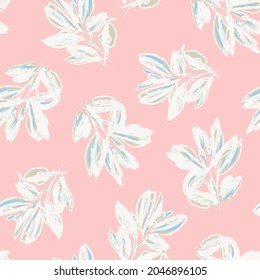 Floral brush strokes seamless pattern background for fashion prints, graphics, backgrounds and crafts