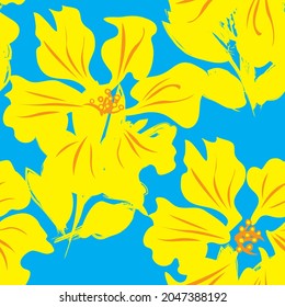 Floral brush strokes seamless pattern background for fashion prints, graphics, backgrounds and crafts