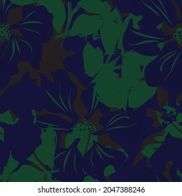 Floral brush strokes seamless pattern background for fashion prints, graphics, backgrounds and crafts