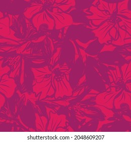 Rodamientos de pincel floral fondo de patrón sin fisuras para impresiones de moda, gráficos, fondos y artesanías