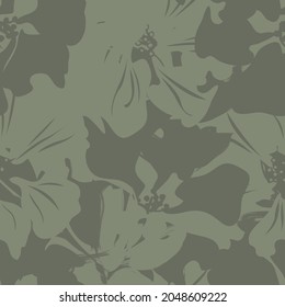 Floral brush strokes seamless pattern background for fashion prints, graphics, backgrounds and crafts