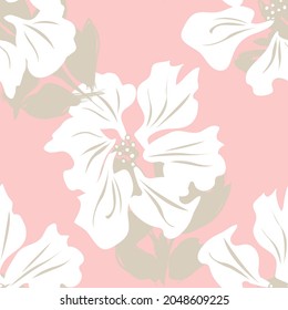 Floral brush strokes seamless pattern background for fashion prints, graphics, backgrounds and crafts