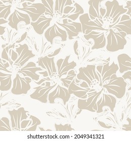 Rodamientos de pincel floral fondo de patrón sin fisuras para impresiones de moda, gráficos, fondos y artesanías
