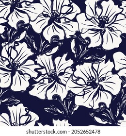 Floral brush strokes seamless pattern background for fashion prints, graphics, backgrounds and crafts