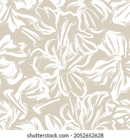 Floral brush strokes seamless pattern background for fashion prints, graphics, backgrounds and crafts